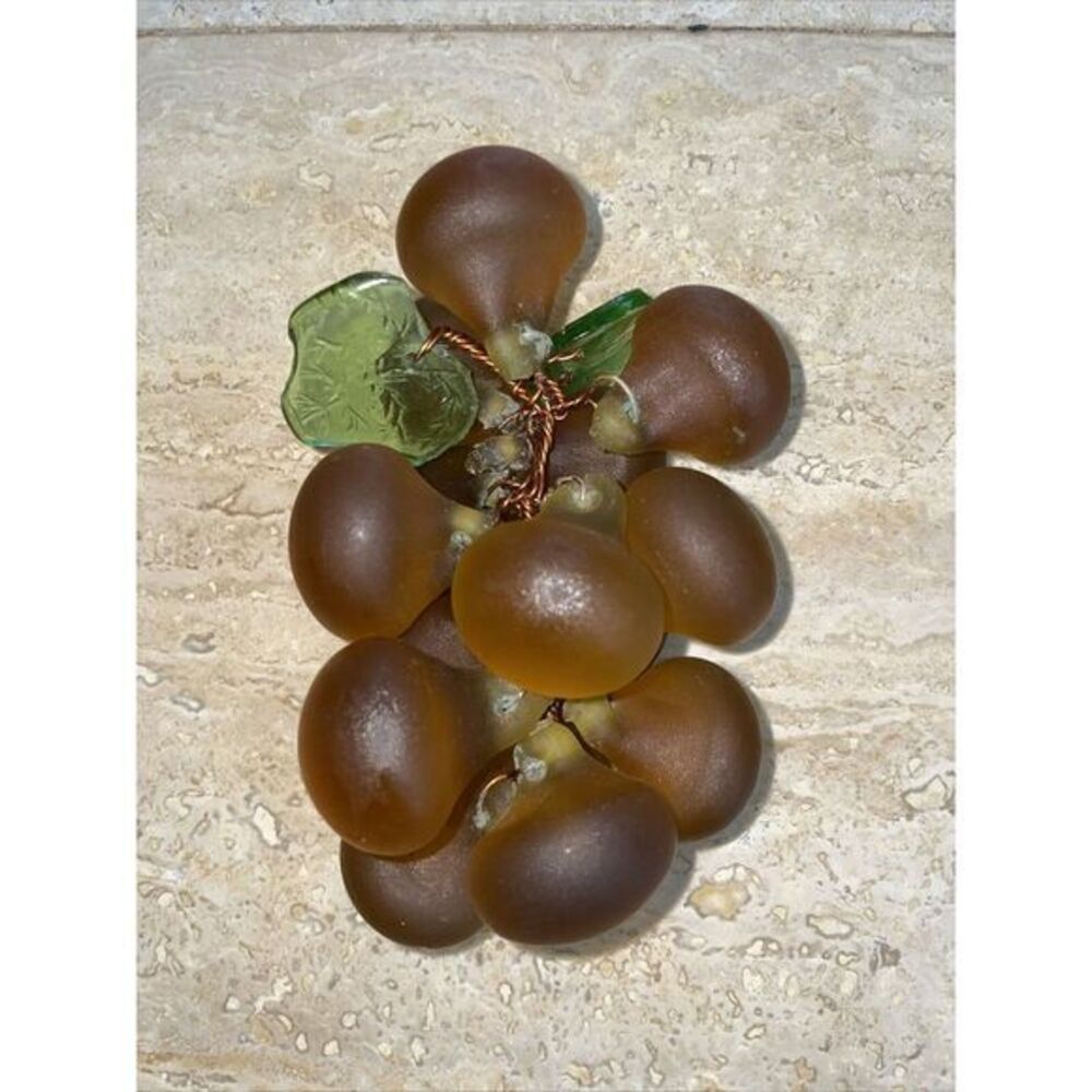 Vintage Glass Grapes Cluster 5.5"x4"